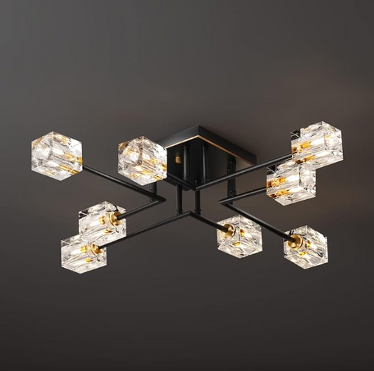 8-Lights Semi Flush Mount Ceiling Light Fixture